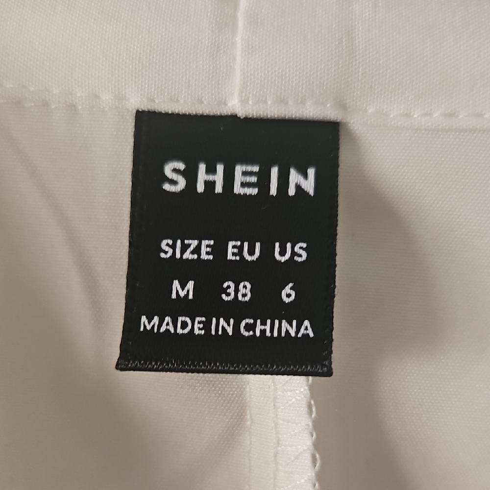 NWOT SHEIN White Bow Tie Blouse - Picture 2 of 6